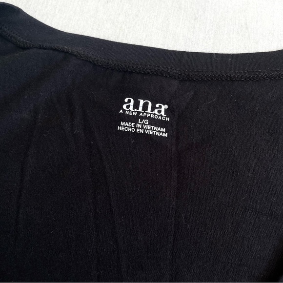 a.n.a V-Neck Runched Long Sleeve Top - L - Picture 3 of 6